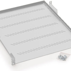 19" polica A1 s perforáciou 350mm, max.40kg sivá