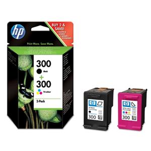 HP 300 - combo pack (čierna, 3farebná), CN637EE