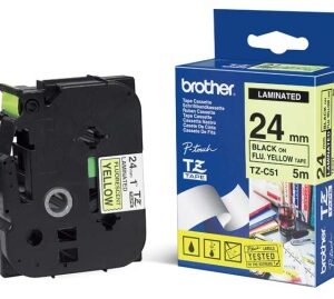 TZE-C51, signálna žltá/čierna, 24mm