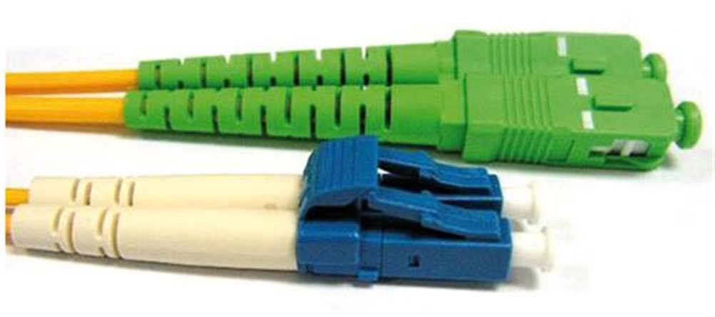 Patchcord FO duplex LC-SC/APC 9/125um SM, 15m, OS2