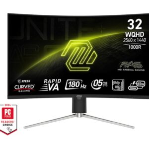 MSI MAG/325CQRF QD E2/31,5"/VA/QHD/180Hz/0,5ms/Čierna/3R