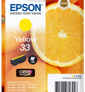 Epson Singlepack Yellow 33 Claria Premium Ink