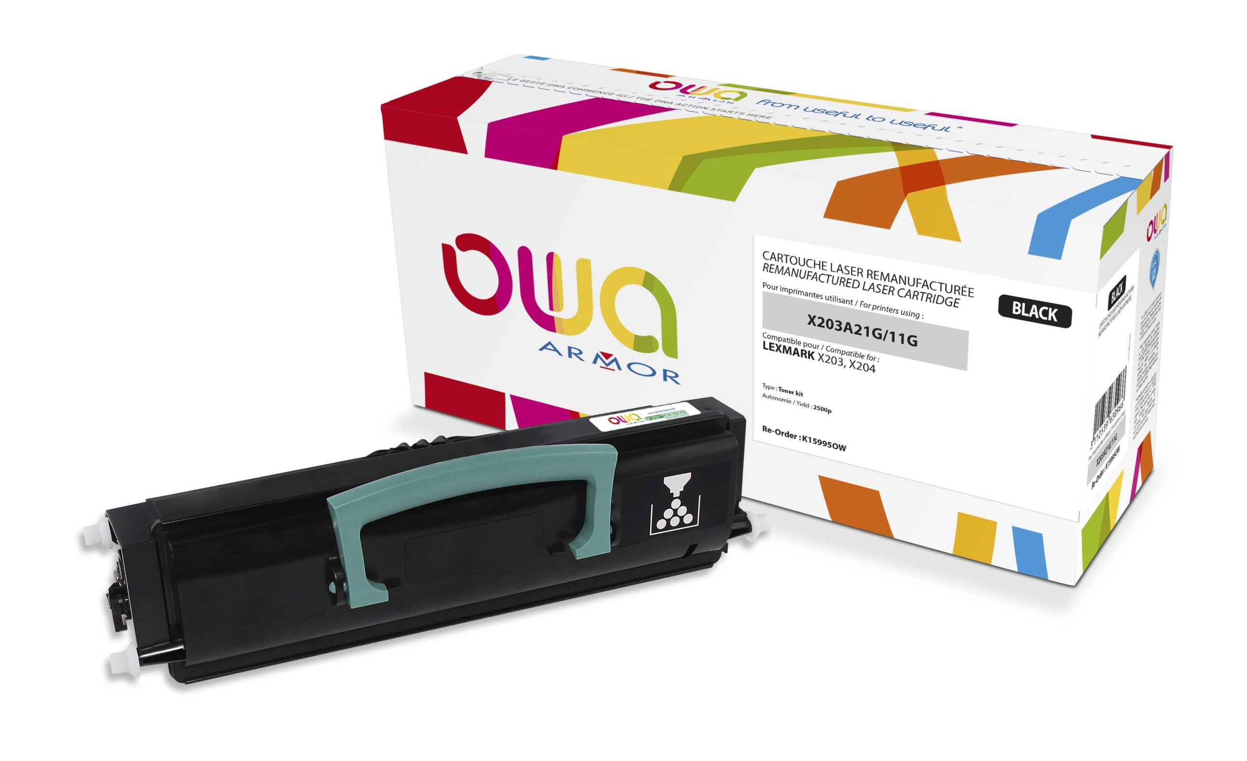 OWA Armor toner kompatibilný s LEXMARK X203A11G, čierna/black