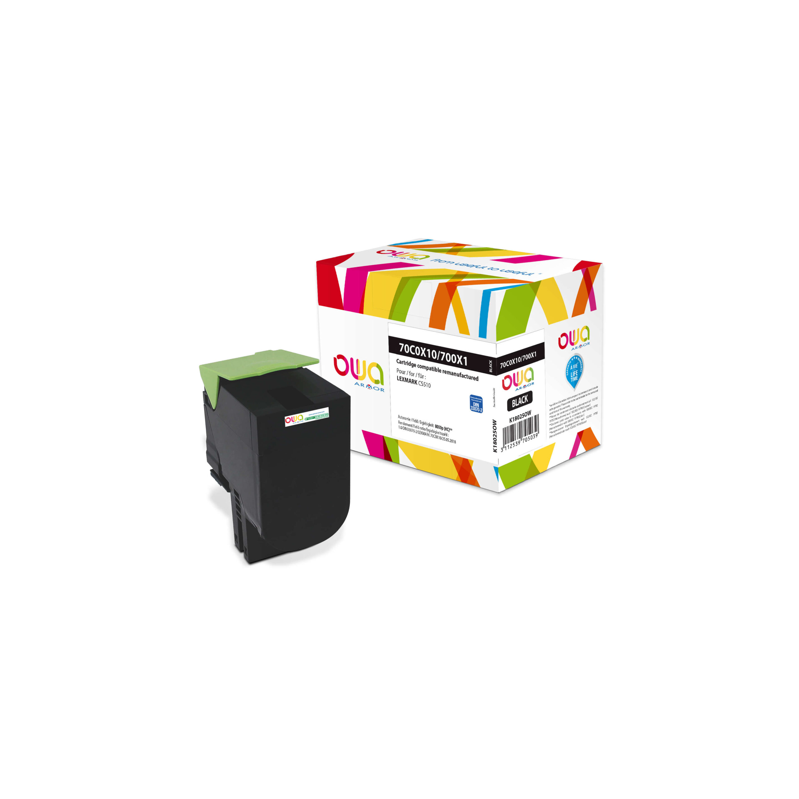 OWA Armor toner kompatibilný s Lexmark 70C2XK0, 8000st, čierna/black