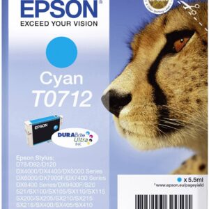 Epson Singlepack Cyan T0712 DURABrite Ultra Ink