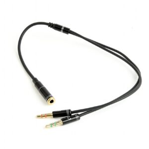 GEMBIRD 3.5 mm stereo jack 4-pin, redukcia, 20 cm, 2xF/M