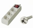 Predlžovací prívod 230V, 5m, 3 zásuvky + vypínač
