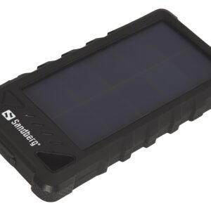 Sandberg prenosný zdroj USB 16000 mAh, Outdoor Solar powerbank, pre chytré telefóny, čierny