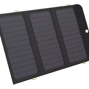 Sandberg Solar Charger 21W 2xUSB+USB-C, solárna nabíjačka, čierna