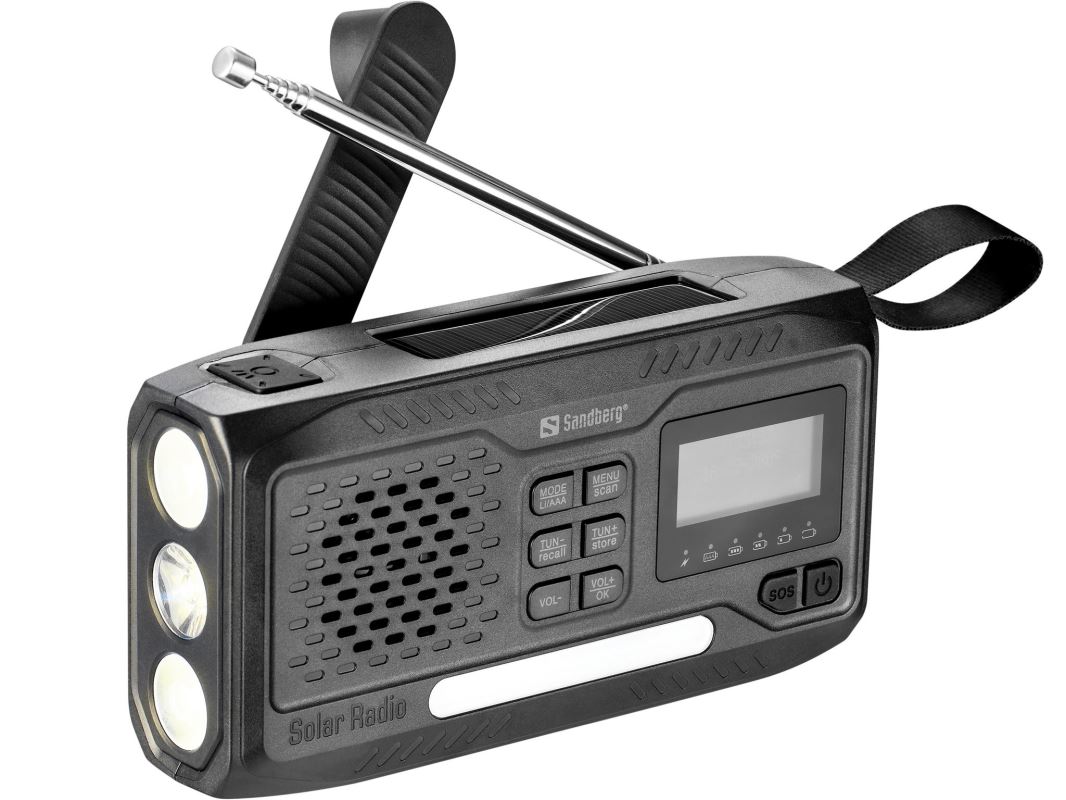 Sandberg Survivor All-in-1 DAB Radio 4500 mAh, multifunkčné outdoorové rádio, čierne