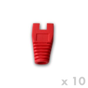 DATACOM Ochrana RJ45 s výrezom ČERVENÁ (10ks)