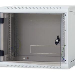 Nástenný rack RUA 18U/500mm, perforované dvere, odnímateľné bočnice