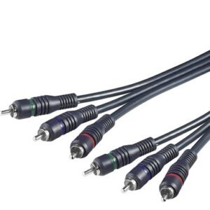 PremiumCord Kábel 3x CINCH-3x CINCH M/M 2m HQ