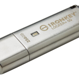 Kingston IronKey Locker+ 50/256GB/USB 3.1/USB-A/Strieborná