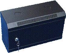 10" rack jednodielny 4U/140 DATACOM čierny plech.dv.