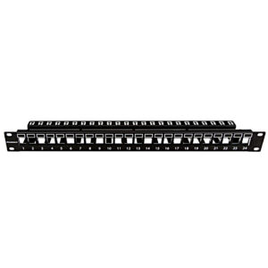 19"patchpanel AMPARO pre 24 keystone SFA/SFB neosadený, 1U