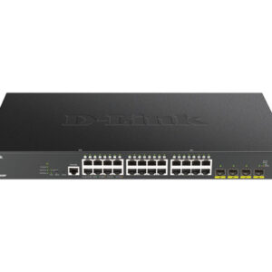 D-Link DGS-1250-28XMP/E 24-port Gigabit PoE Smart Managed Switch with 4x 10G SFP+ ports, 370Watts