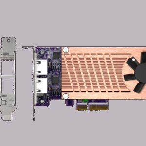 QNAP QM2 series, 2 x PCIe 2280 M.2 SSD slots, PCIe Gen3 x 4, 2 x Intel I225LM 2.5GbE NBASE-T port