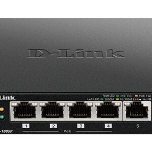 D-Link DGS-1005P 5x 10/100/1000 PoE+ Switch