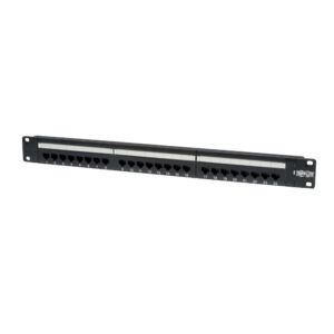 Patch panel pre montáž do racku 1U, 24x Cat6/Cat5, 568B, RJ45 Ethernet