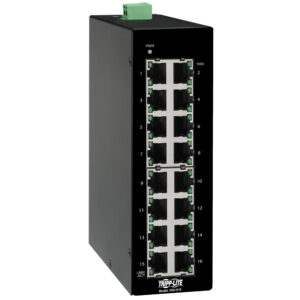Prepínač 16x zdroj Unmanaged Ethernet Switch, 10/100/1000Mb/s, montáž DIN
