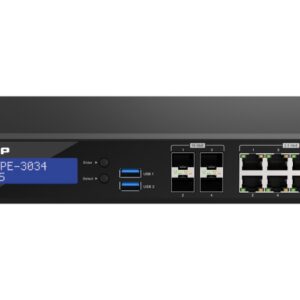 QNAP NVPE zariadenia QuCPE-3034-C3758R-16G (4core C3758R 2,4GHz, 16GB RAM, 2xM.2, 8x2,5GbE,4x10G SFP+)