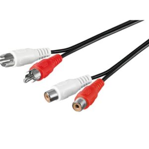 PremiumCord Kábel 2x Cinch-2x Cinch, M/F 5m