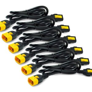 Power Cord Kit (6 ea), Locking, C13 to C14, 1.8m