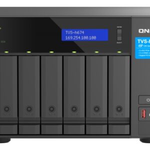 QNAP TVS-h674-i5-32G (6core 4,4GHz, ZFS, 32GB RAM, 6x SATA, 2x M.2 NVMe, 2x PCIe, 2x 2,5GbE, HDMI)