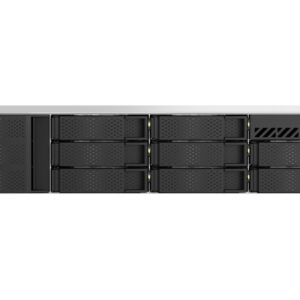 QNAP TS-855eU-RP-8G (8core 2,8GHz, 8GB RAM, 8x SATA, 2x 2,5GbE, 2x M.2 NVMe, 2x PCIe, malá hĺbka)