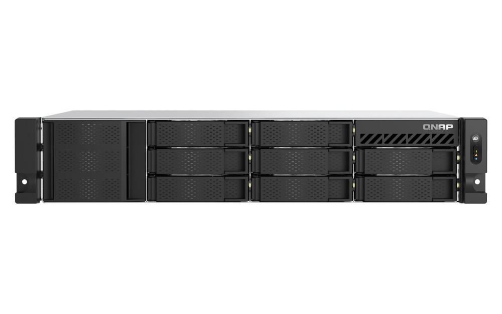 QNAP TS-855eU-RP-8G (8core 2,8GHz, 8GB RAM, 8x SATA, 2x 2,5GbE, 2x M.2 NVMe, 2x PCIe, malá hĺbka)