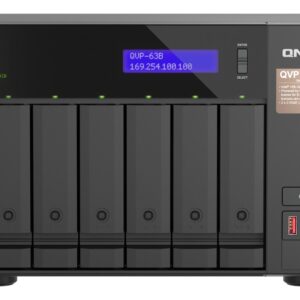 QNAP NVR QVP-63B (4core 4,3GHz, 16GB RAM, 6xSATA, 2xGbE, 2xM.2 NVMe Gen4, 2xPCIe, kamery: 8 (max 36)
