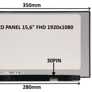 LCD PANEL 15,6" FHD 1920x1080 30PIN MATNÝ IPS / BEZ ÚCHYTOV
