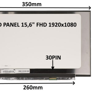 LCD PANEL 15,6" FHD 1920x1080 30PIN MATNÝ IPS / BEZ ÚCHYTOV