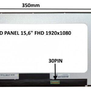 LCD PANEL 15,6" FHD 1920x1080 30PIN MATNÝ IPS / BEZ ÚCHYTOV