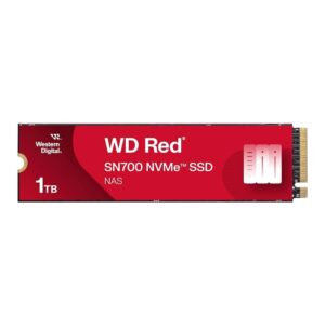 QNAP WD, SSD, Red SN700, PCIe NVMe Gen3, M.2 2280, 1TB, WDS100T1R0C
