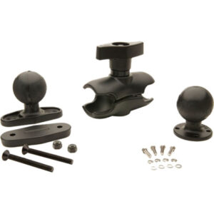 RAM MOUNT KIT, FLAT CLAMP BASE, SHORT ARM, 5 inches (128mm), BALL FOR VEHÍCLE DOCK REAR