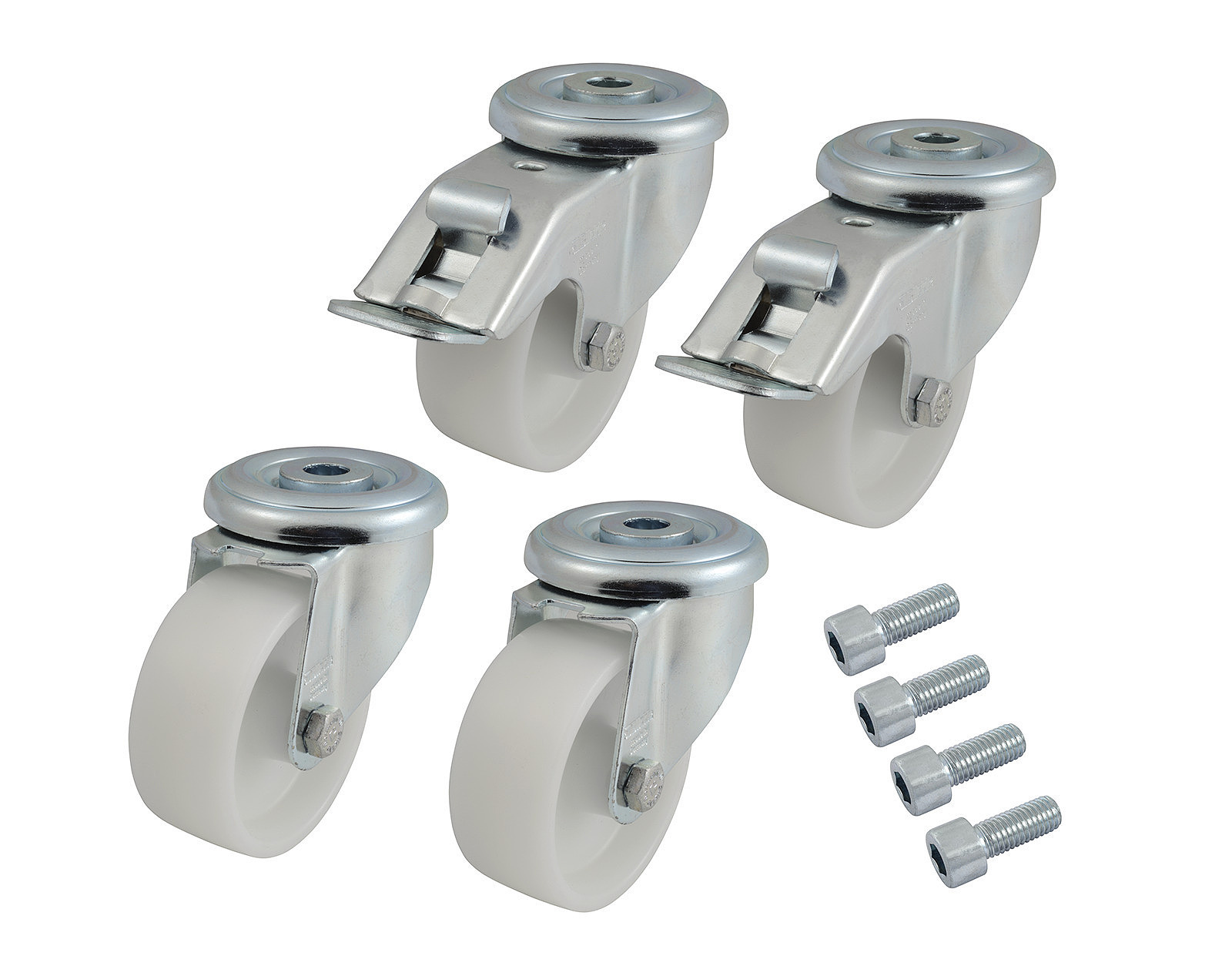 Kolieska otočná pre stoj.rack, nosn.600kg, set 4ks