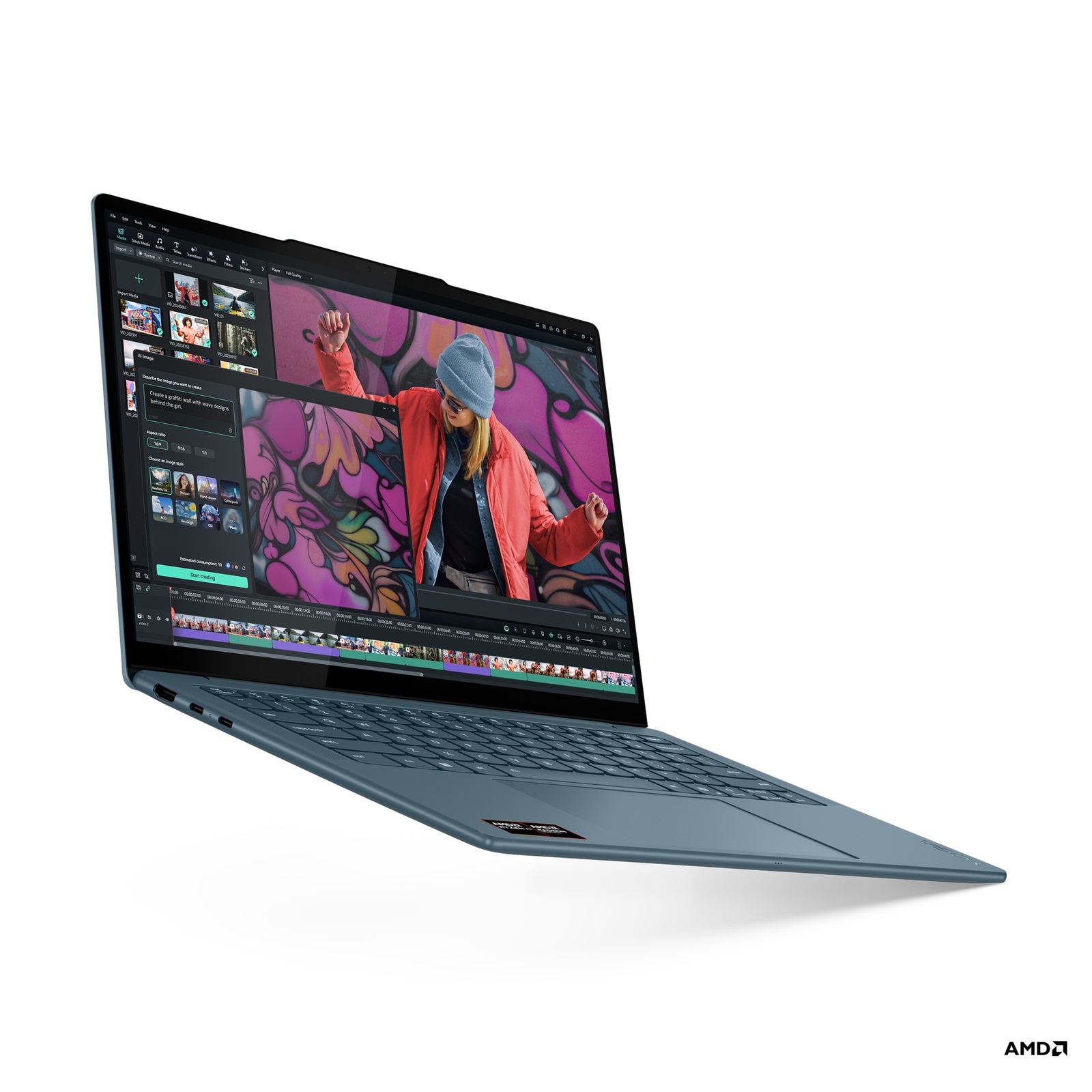 Lenovo Yoga Slim 7/14AKP10/AI5-340/14"/2880x1800/16GB/512GB/AMD int/W11H/Tidal Teal/3R On-Site