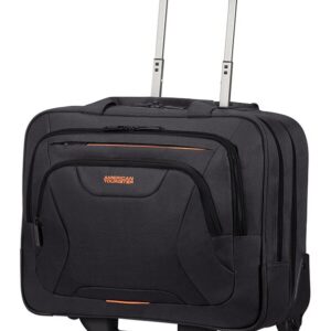 American Tourister AT WORK ROLLING TOTE 15.6" Black/Orange