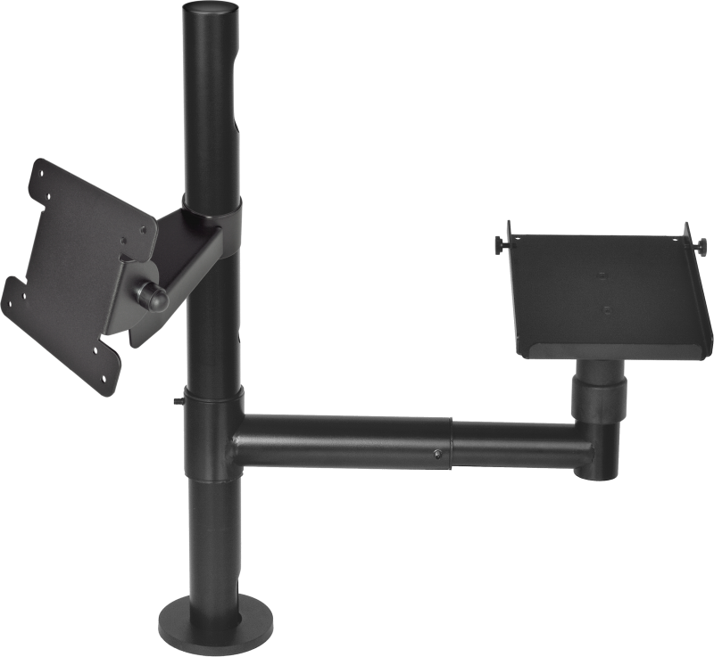 Virtuos Pole - Zostava - stojan 500 mm s predlž. ramenom a držiakmi VESA a pokladničnej tlačiarne