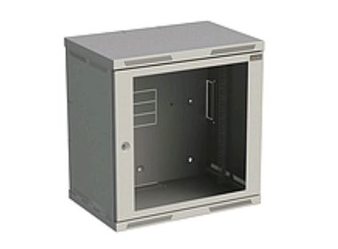 Rozvádzač nástenný SENSA 12U 400mm, dvere sklo, RAL 7035, SENSA-12U-64-11-G