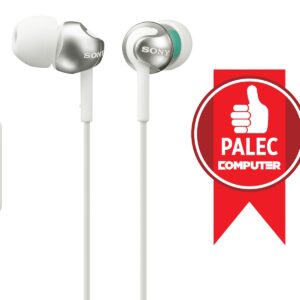 SONY slúchadlá MDR-EX110AP, handsfree, biele