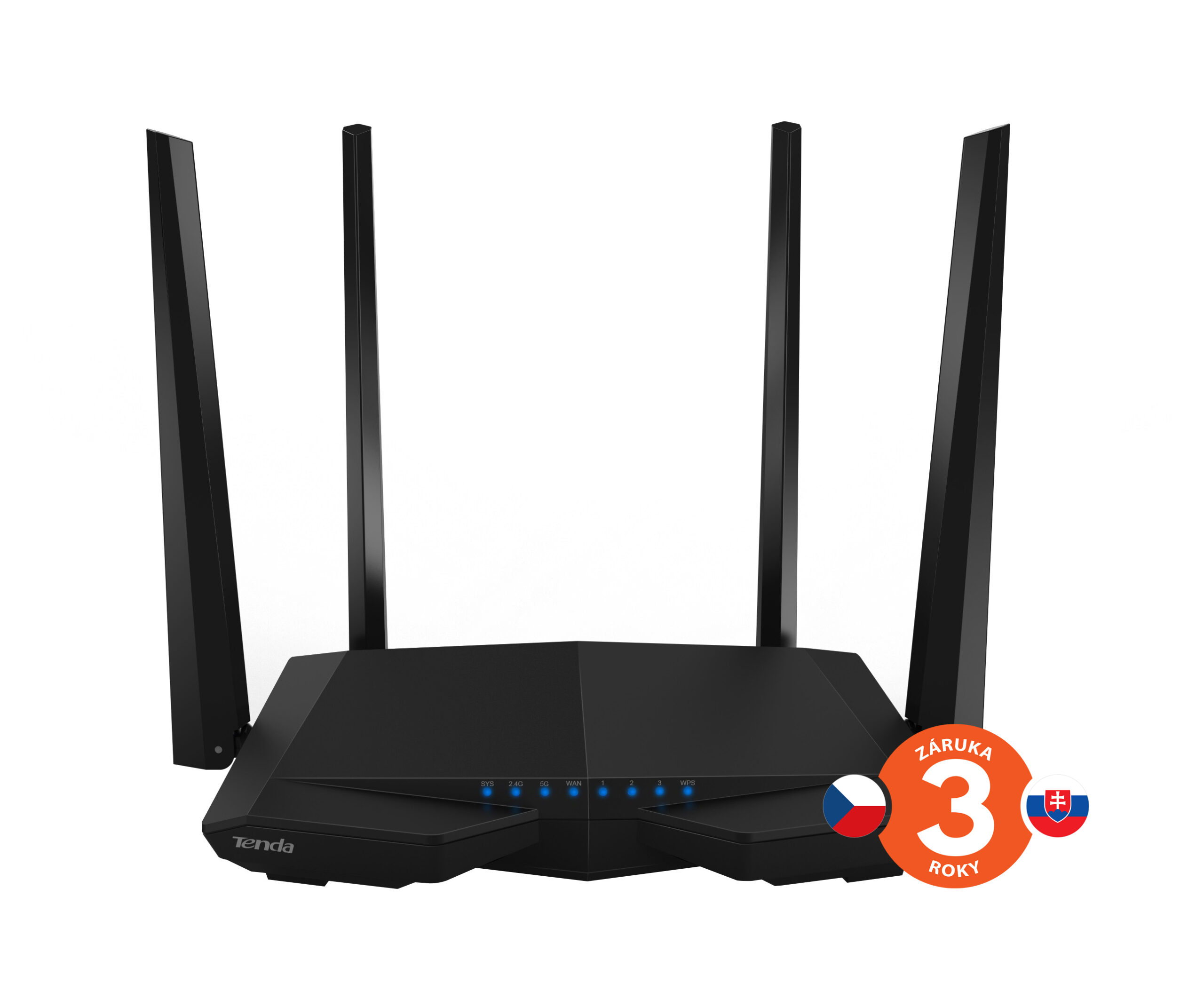 Tenda AC6 WiFi AC Router 1200Mbps, VPN server/klient, WISP, Universal Repeater, 4x5dBi antény