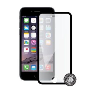 Screenshield™ APPLE iPhone 6/6S Tempered Glass protection display (full COVER black metalic frame)