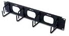 2U Horizontal Cable Organizer w/ Pass-Thru Black