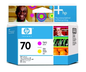 HP no 70 purpurová a žltá tlač hlava, C9406A