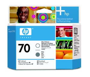 HP no 70 gloss enhancer a šedá tlač hlava, C9410A
