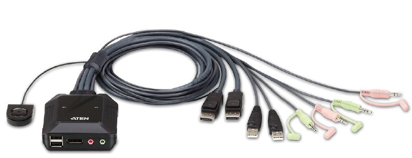 ATEN 2-port DisplayPort KVM, audio