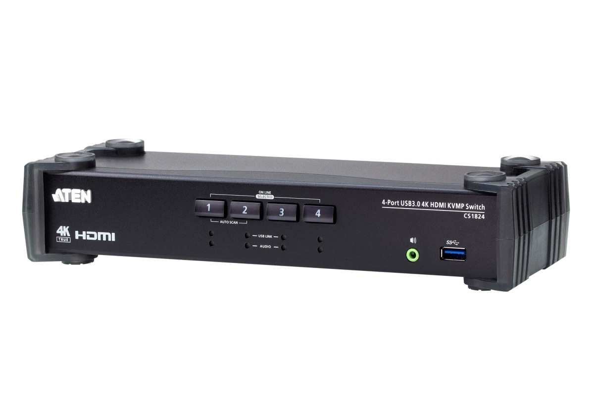 ATEN 4-port USB3.0 4K HDMI KVMP, audio